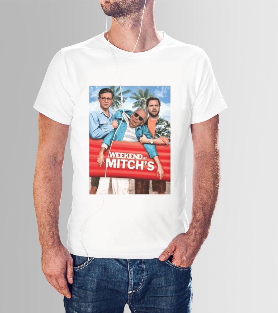 Weekend At Mitch's Meme Mitch McConnell Tropical Comedy T-Shirt