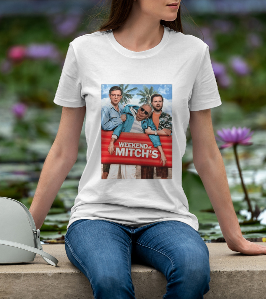 Weekend At Mitch's Meme Mitch McConnell Tropical Comedy T-Shirt