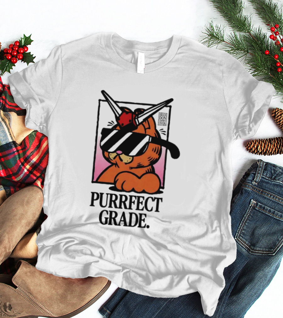 Gundam Purrfect Grade Cat Sunglasses Robot Mashup T-Shirt
