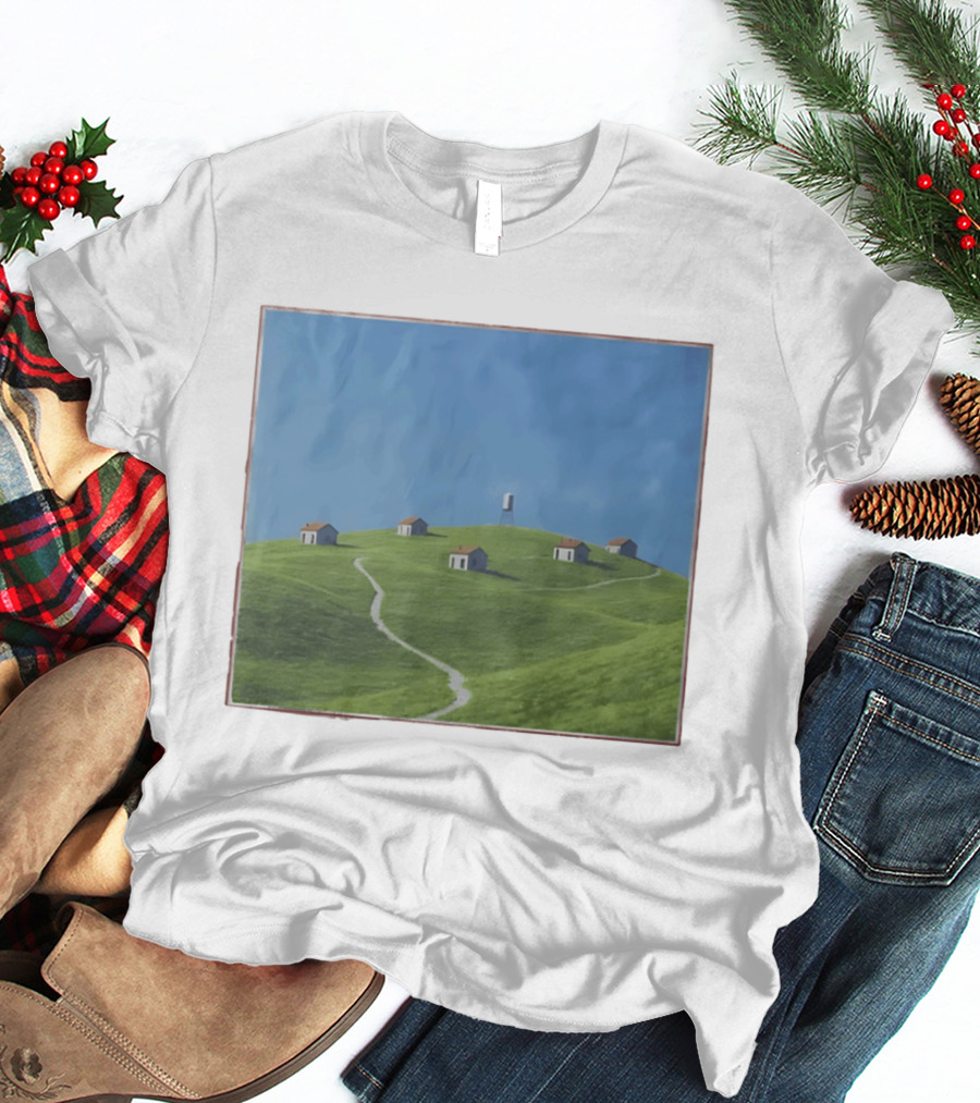 I Would Rather Be Here Btw Backrooms Level 94 Green Hills And Houses T-Shirt
