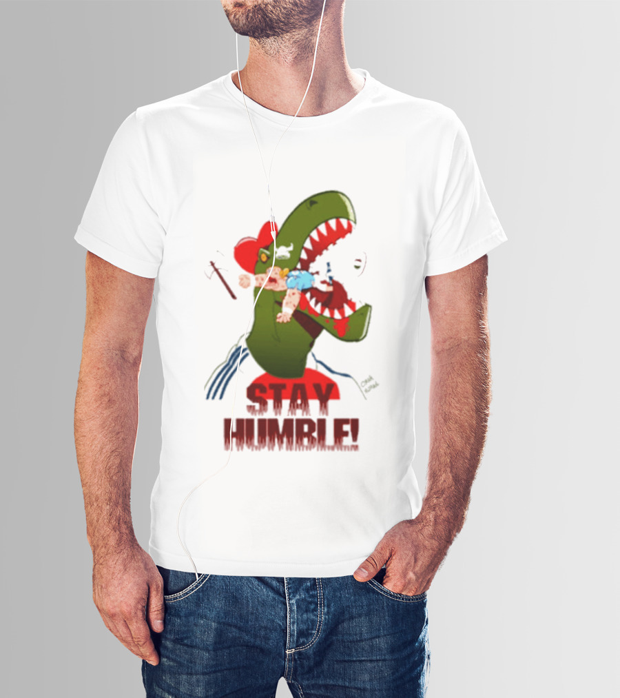 Stay Humble Rex Eating Person Dinosaur T-Shirt