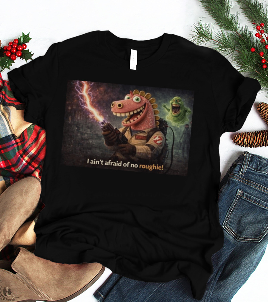 Brainrot Zombie I Ain't Afraid Of No Roughie Ghostbuster Parody With Cartoon Characters T-Shirt