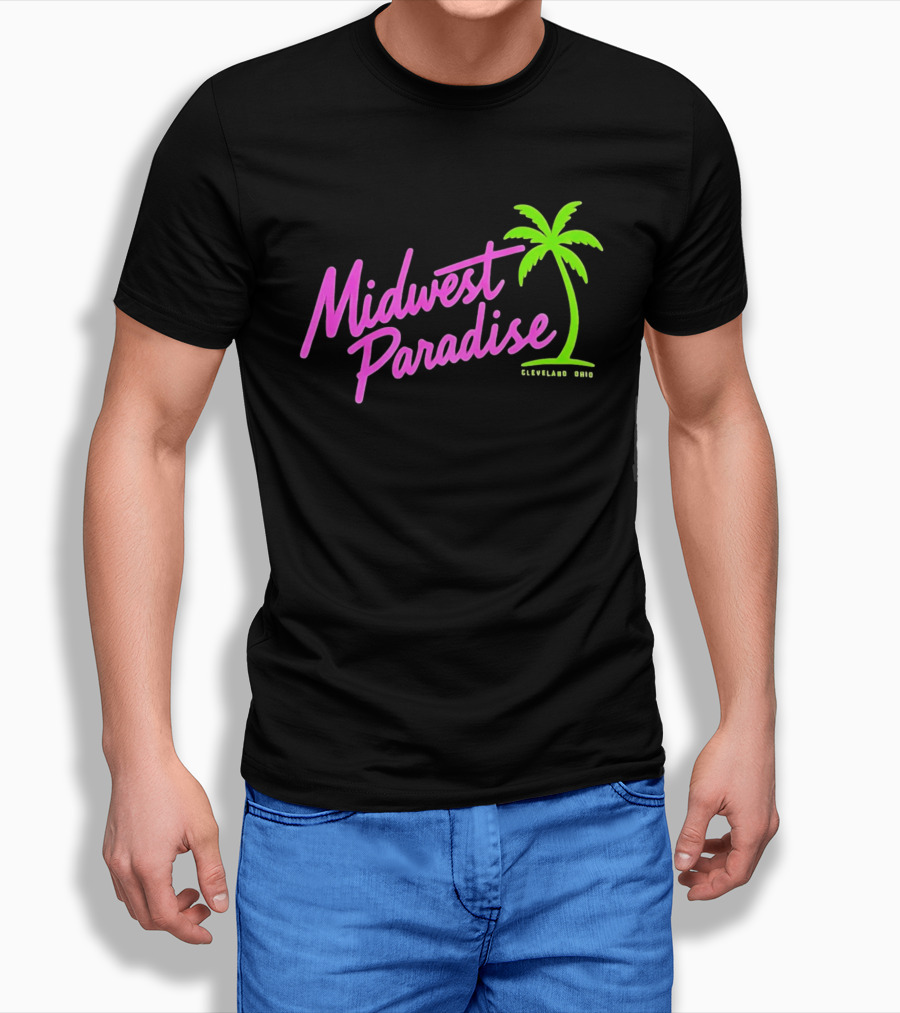 Midwest Paradise Cleveland Ohio Palm Tree T-Shirt