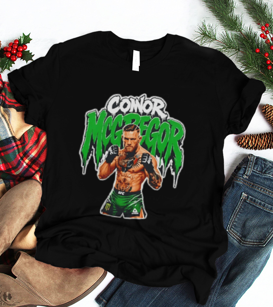 Conor McGregor UFC Fighter In Green Shorts With Tattoos T-Shirt