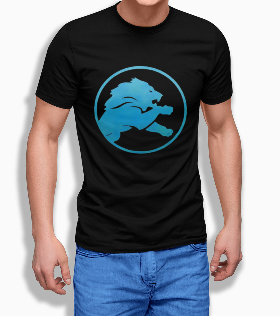 Detroit Lions Roaring Blue Iconic Circle T-Shirt