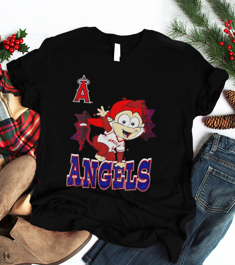 LAA Angels Rally Monkey Waving Hand Classic Sports Fan T-Shirt