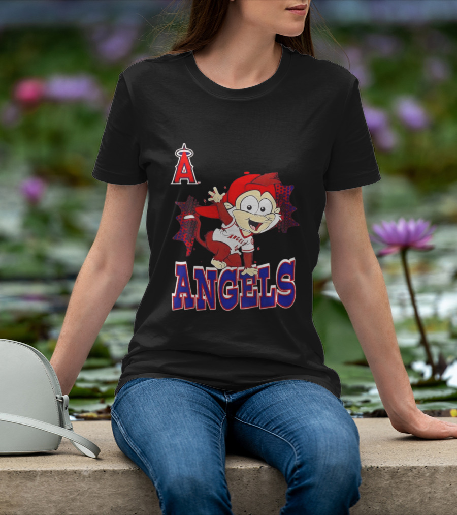 LAA Angels Rally Monkey Waving Hand Classic Sports Fan T-Shirt