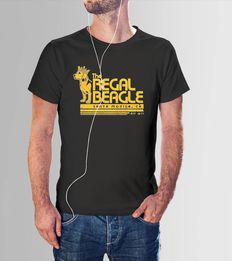 The Regal Beagle Santa Monica CA Est 1977 Crowned Dog T-Shirt