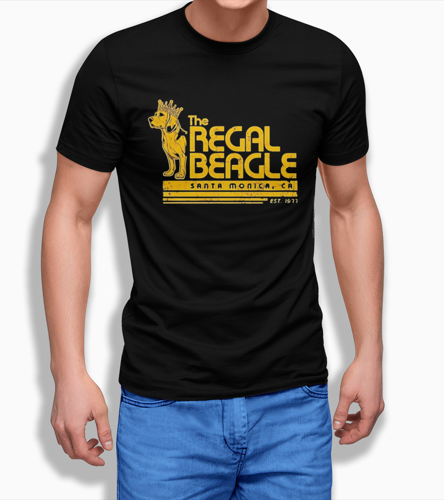The Regal Beagle Santa Monica CA Est 1977 Crowned Dog T-Shirt