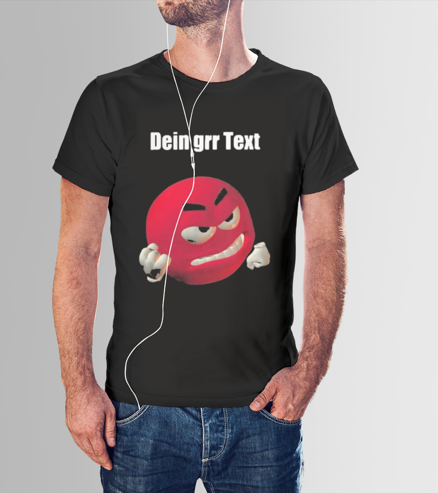 Versager Clothing Dein Personalisierbares Grr Text Red T-Shirt