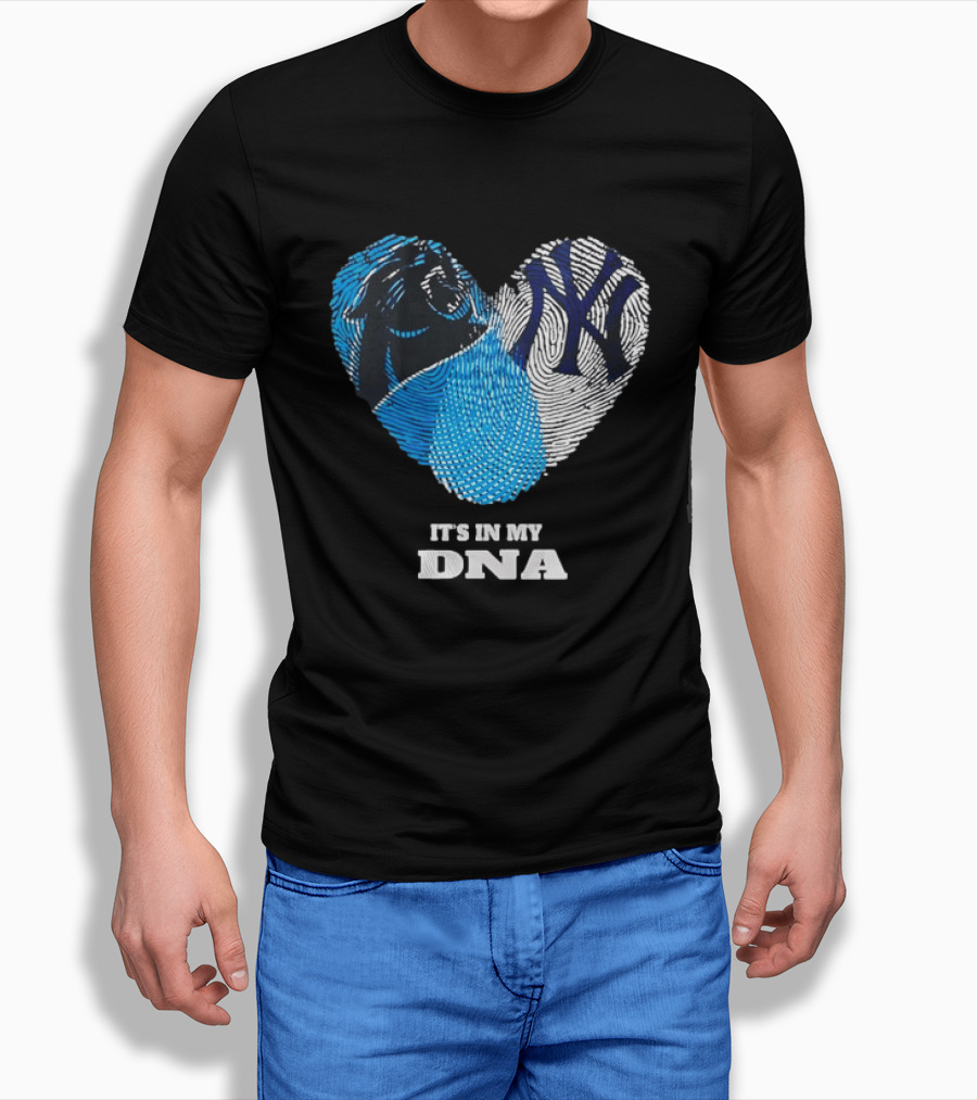 New York Yankees Carolina Panthers It's In My DNA T-Shirt