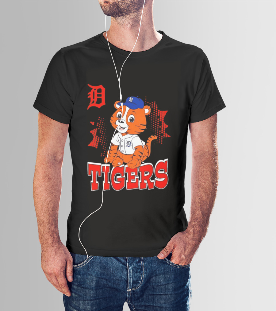 Paws D TIGERS Detroit Tiger Cub Baseball T-Shirt