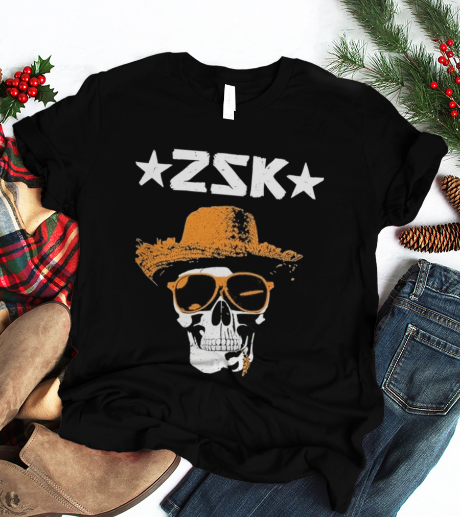 ZSK Skull Hat Sunglasses Iconic Summer Vibe T-Shirt