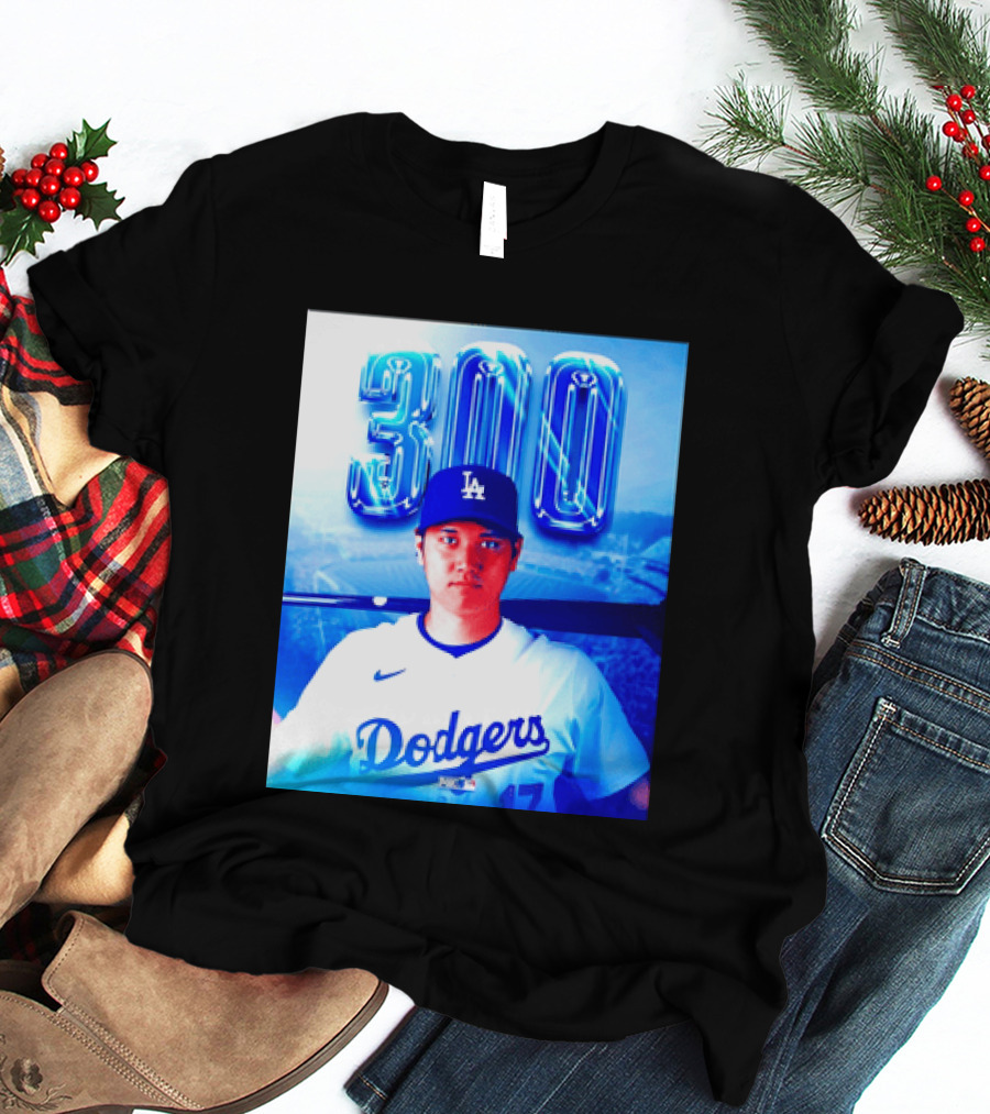 Shohei Ohtani 300 Home Runs Milestone Los Angeles Dodgers T-Shirt