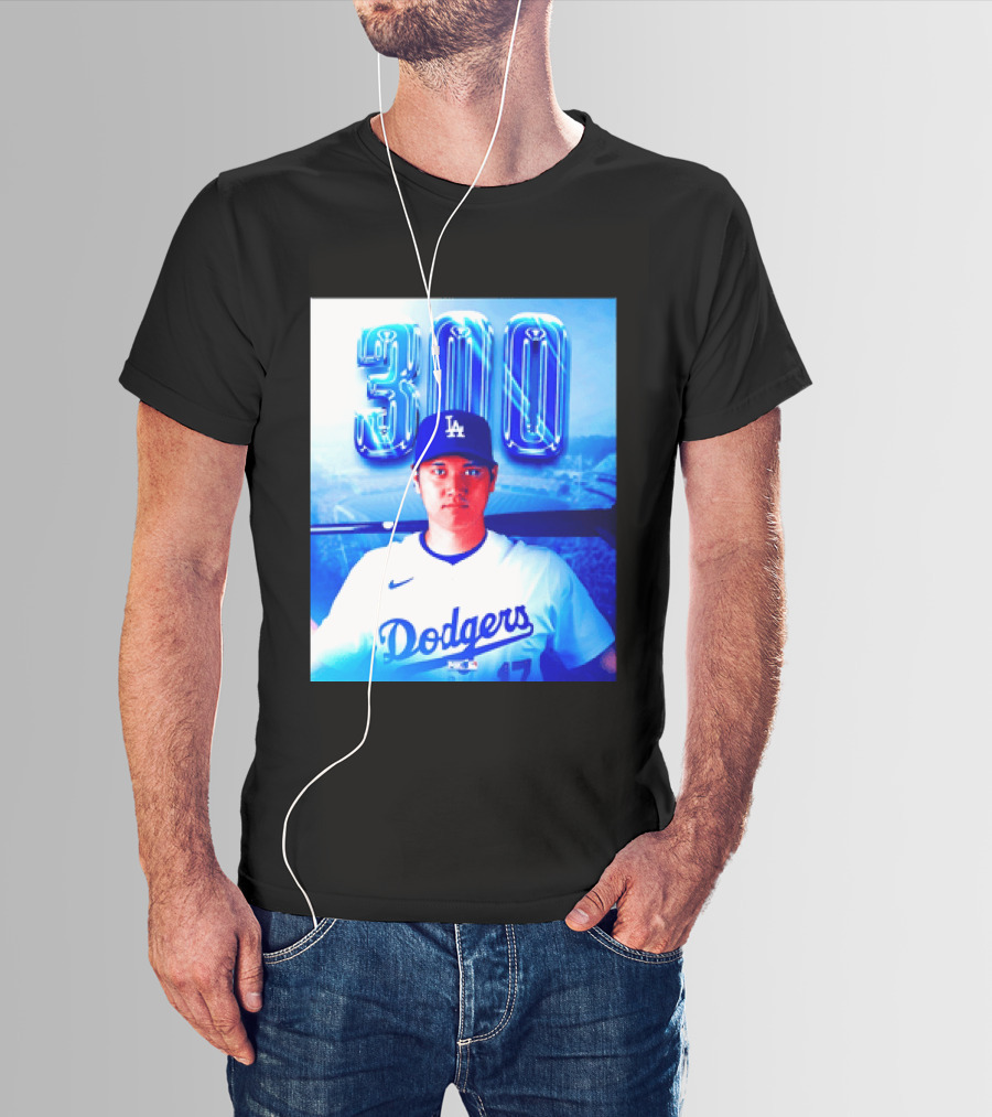 Shohei Ohtani 300 Home Runs Milestone Los Angeles Dodgers T-Shirt