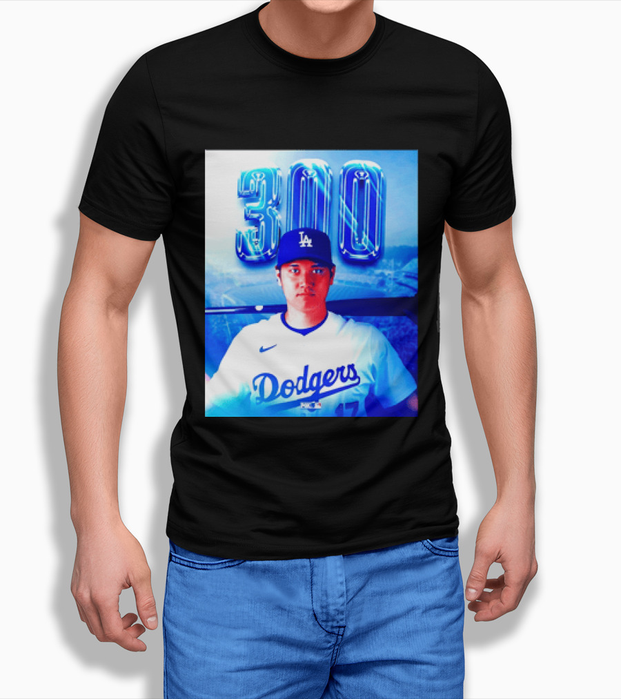 Shohei Ohtani 300 Home Runs Milestone Los Angeles Dodgers T-Shirt