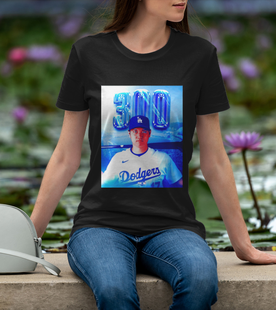 Shohei Ohtani 300 Home Runs Milestone Los Angeles Dodgers T-Shirt