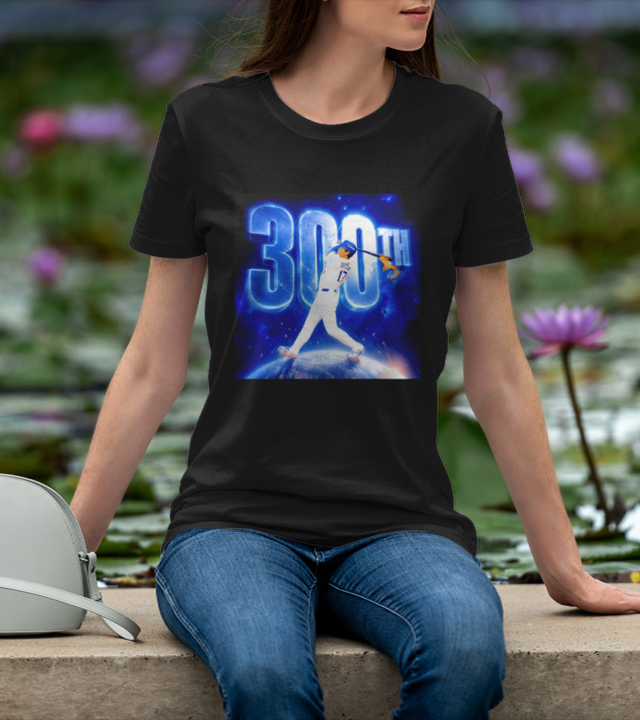 Shohei Ohtani 300th Home Run 17 Power Swing Los Angeles Dodgers T-Shirt