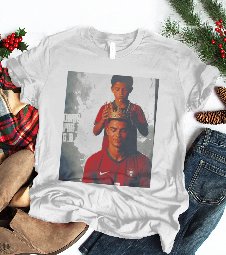 Cristiano Ronaldo Portugal Obrigado Por Tudo GOAT Crowned King Soccer Legend T-Shirt