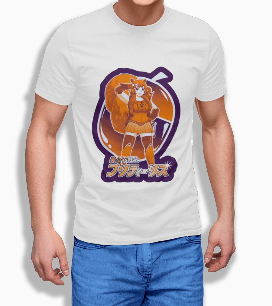 Pretty Squirrel Sailor Anime Girl Risu Manga Warrior T-Shirt