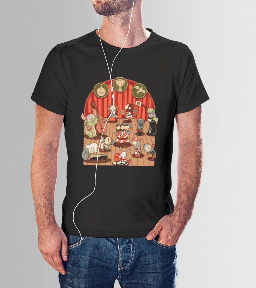 British Comedy Cartoon Characters Dancing On Stage T-Shirt