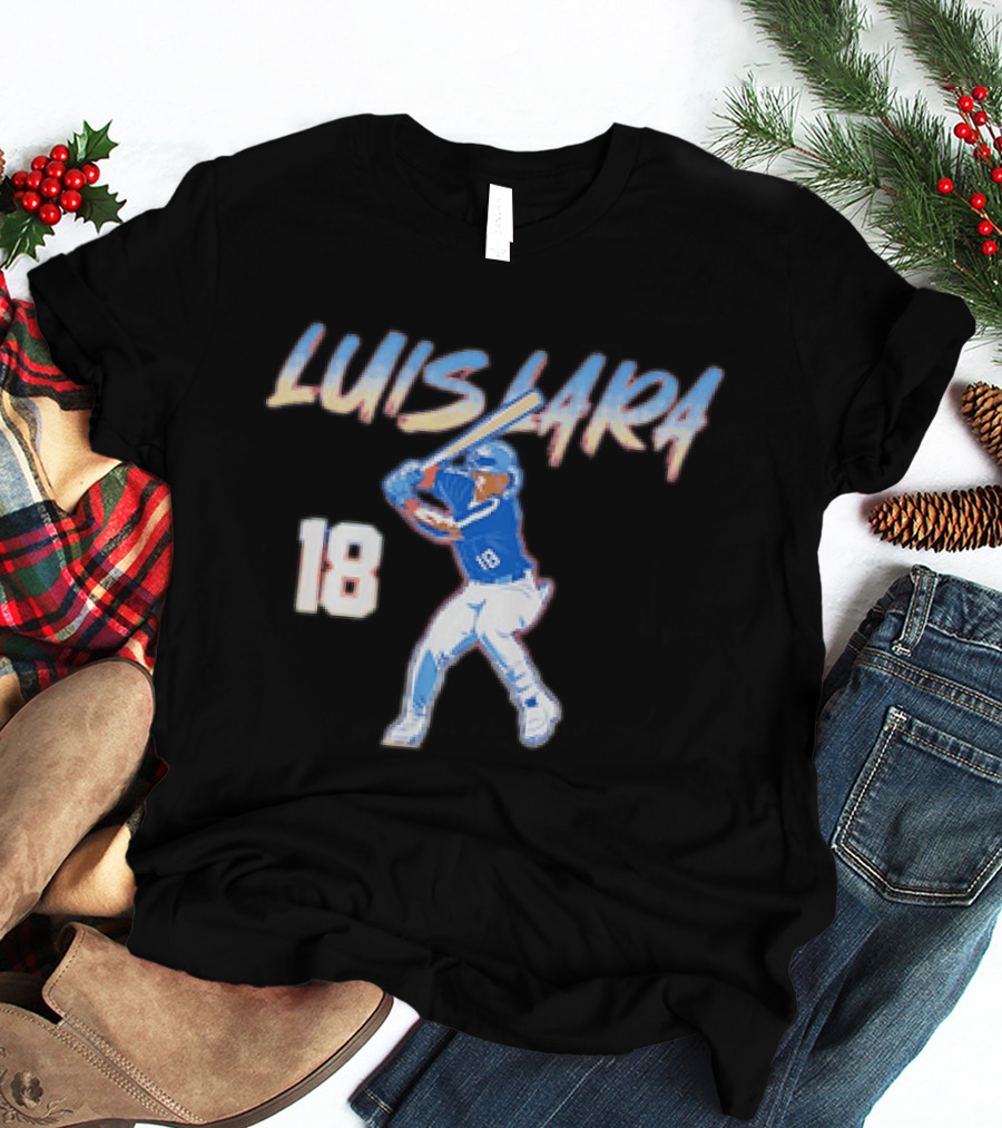 Luis Lara 18 Milwaukee Brewers Slugger Swing T-Shirt