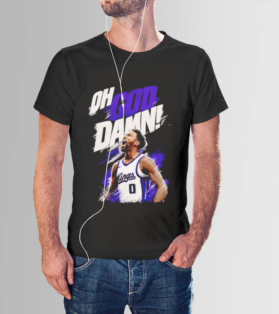 Malik Monk Oh God Damn Sacramento Kings 0 Jersey Celebration T-Shirt