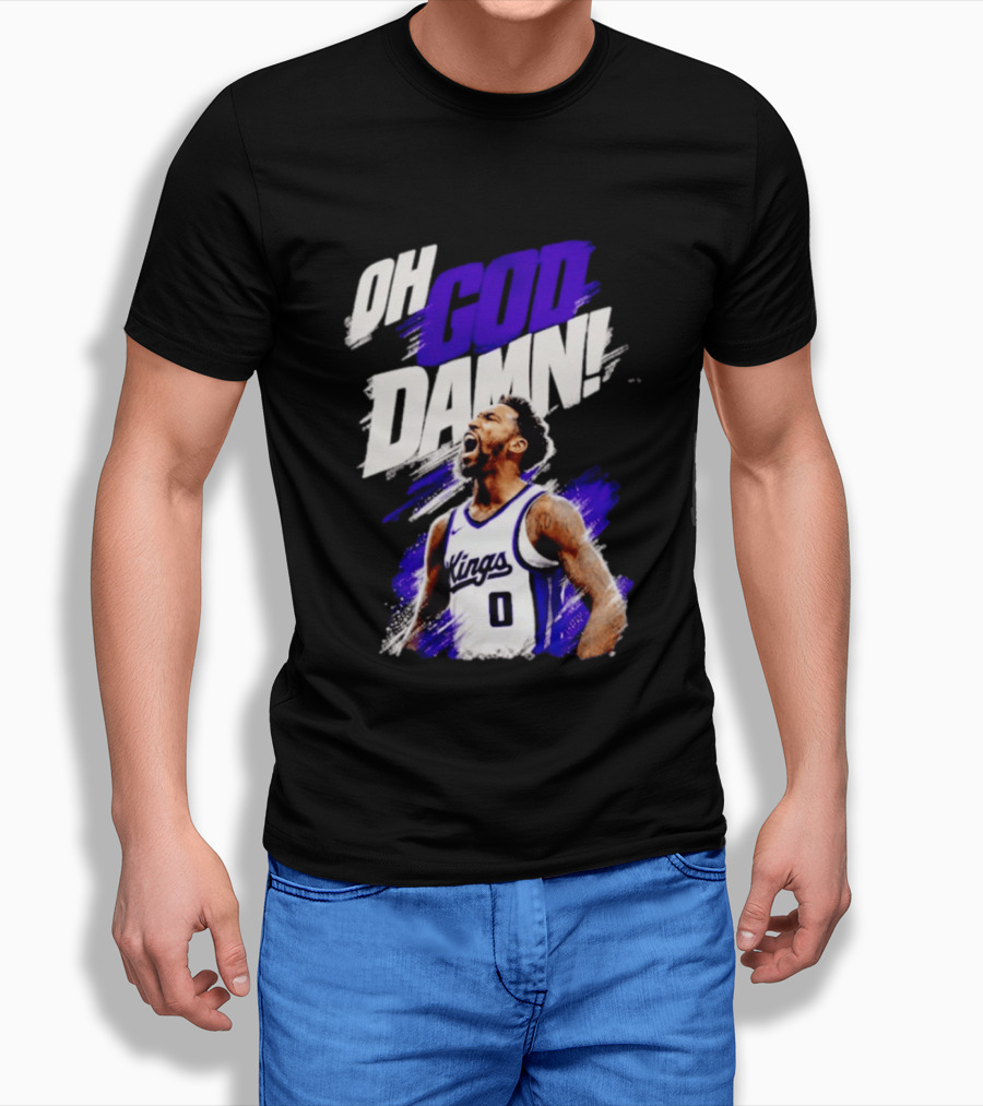 Malik Monk Oh God Damn Sacramento Kings 0 Jersey Celebration T-Shirt