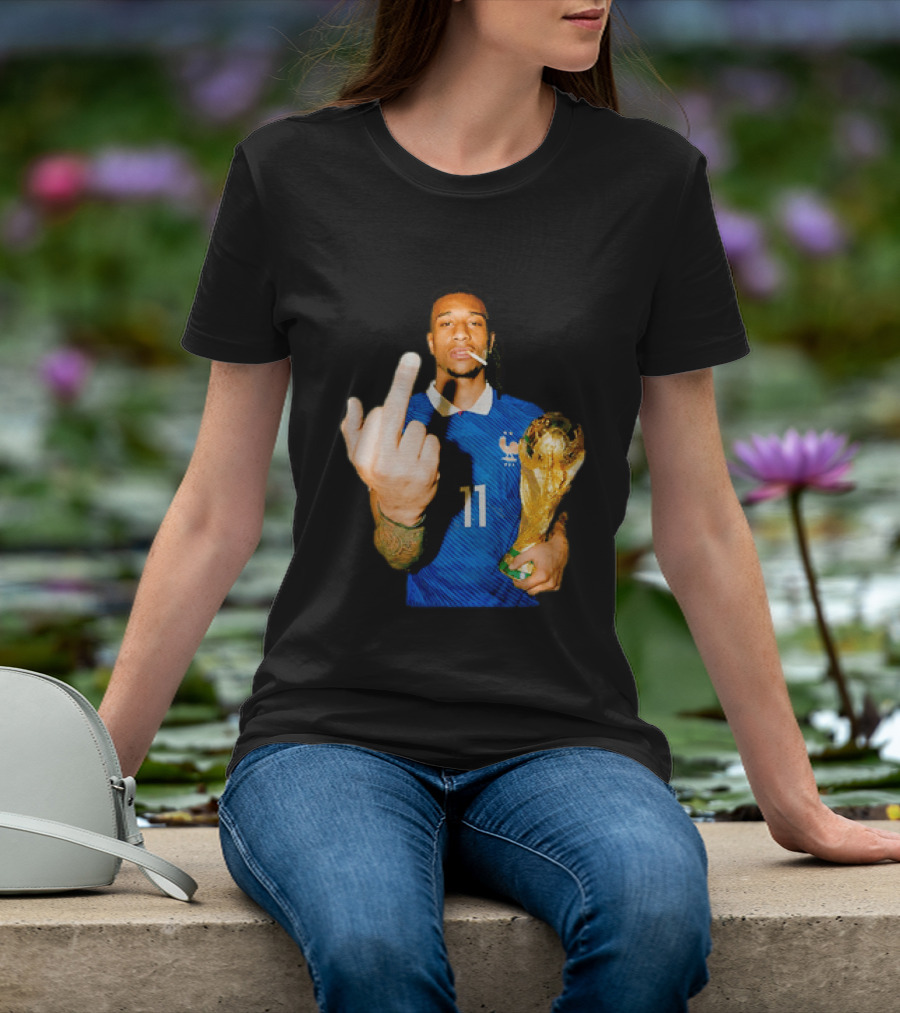 France National Team Number 11 Middle Finger Trophy Gesture T-Shirt
