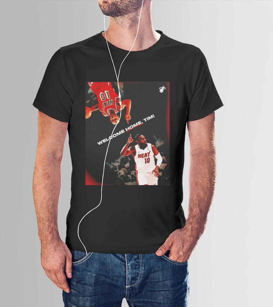 Tim Hardaway Miami Heat Welcome Home Timi 10 Basketball Legend T-Shirt