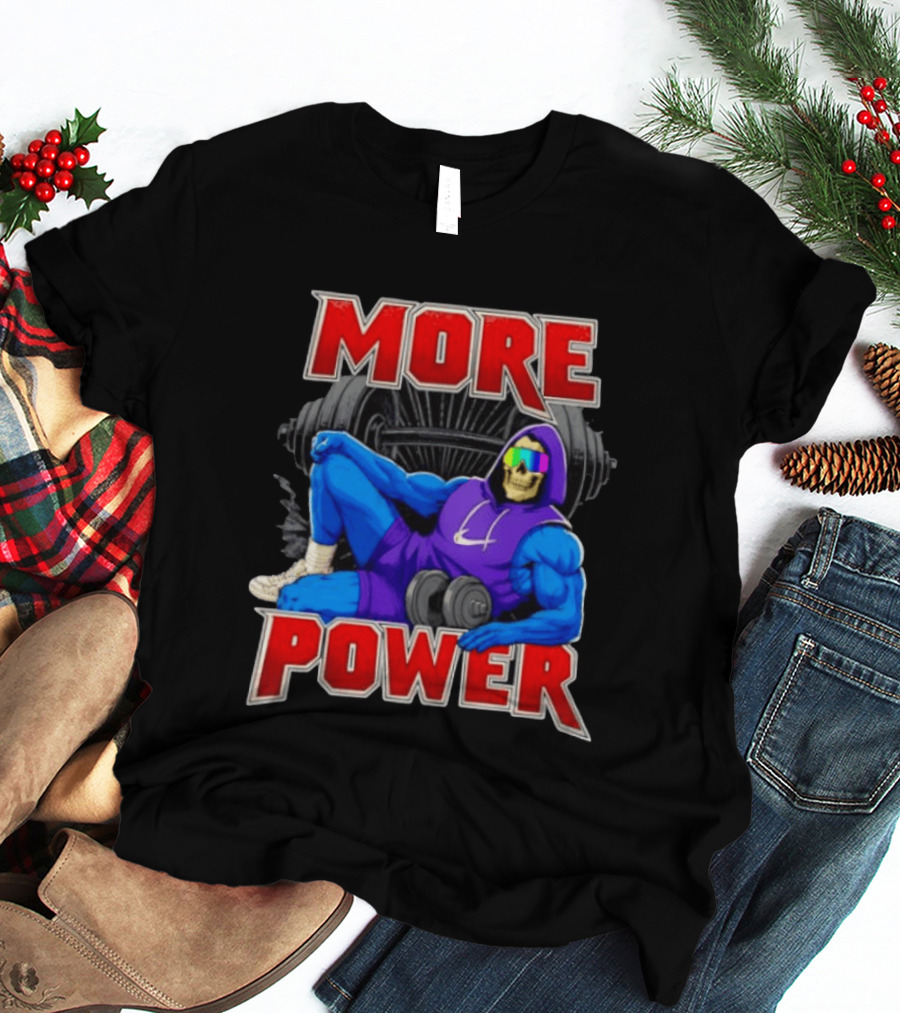 More Power Skeletor Masters Of The Universe Muscle Workout T-Shirt