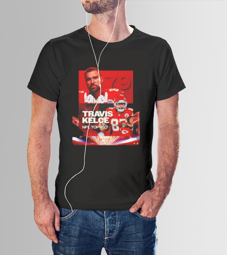 Travis Kelce Kansas City Chiefs NFL Top 100 87 T-Shirt