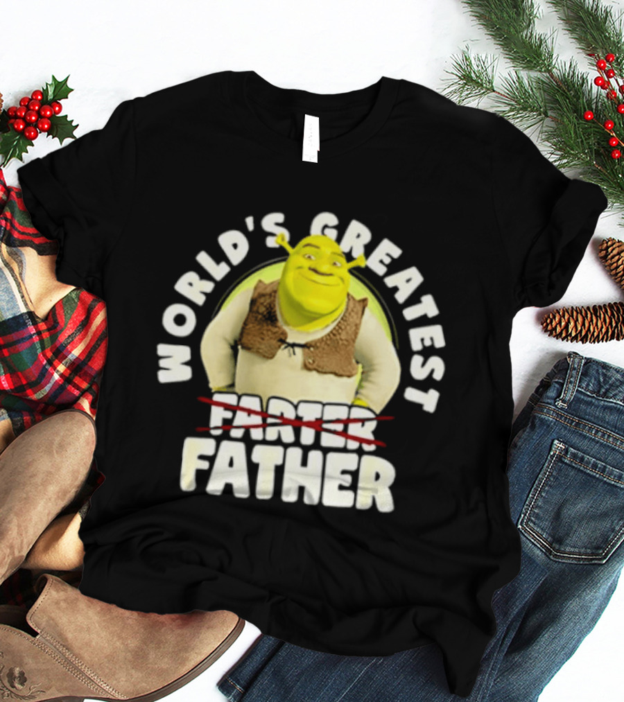 World's Greatest Farter Father Shrek Cartoon T-Shirt