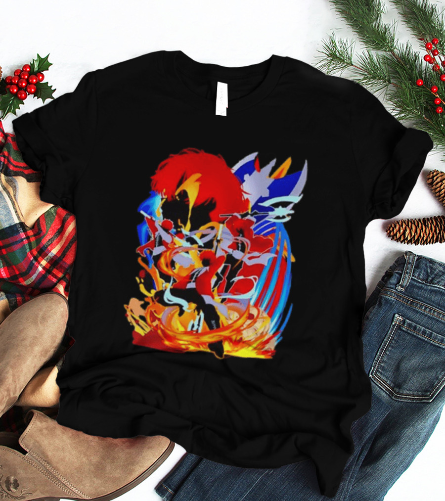 Stark Frieren Beyond Journey's End Anime Dynamic Colorful Scene T-Shirt