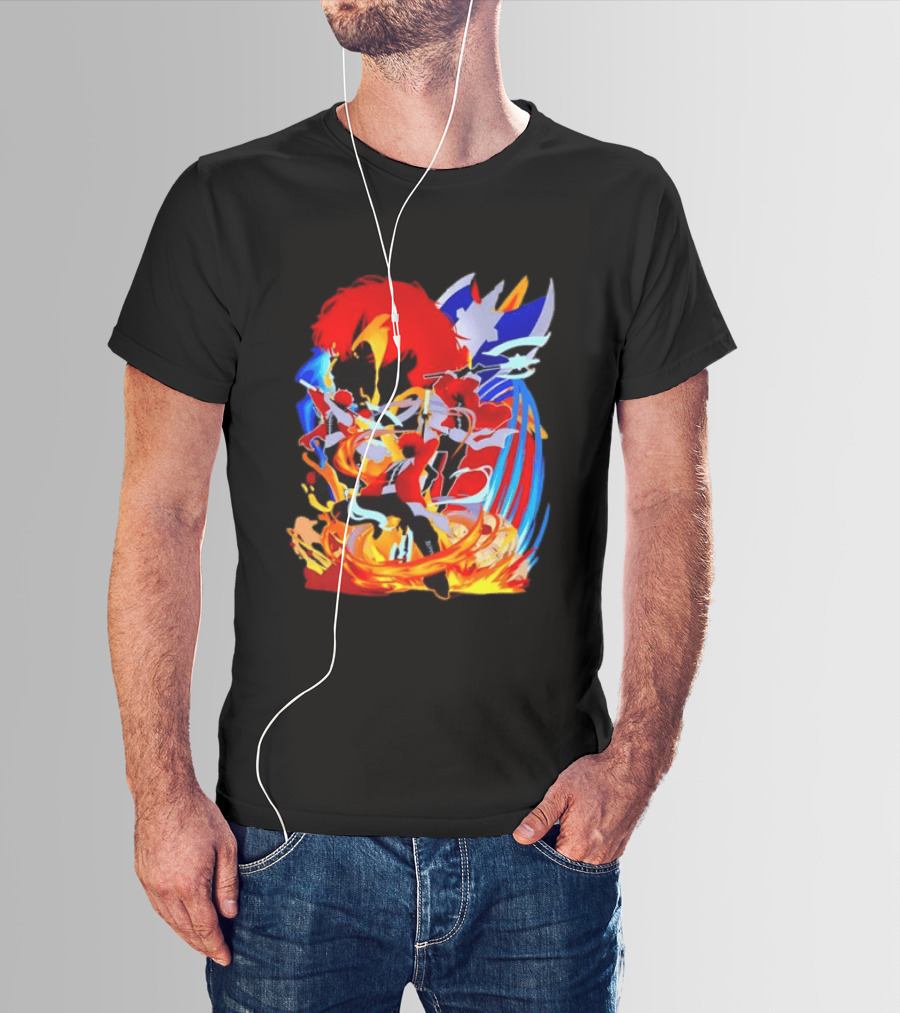 Stark Frieren Beyond Journey's End Anime Dynamic Colorful Scene T-Shirt