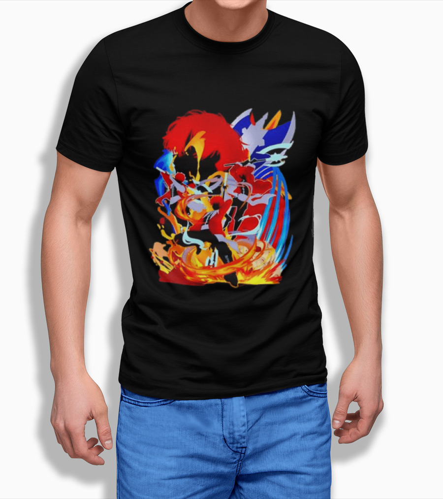 Stark Frieren Beyond Journey's End Anime Dynamic Colorful Scene T-Shirt