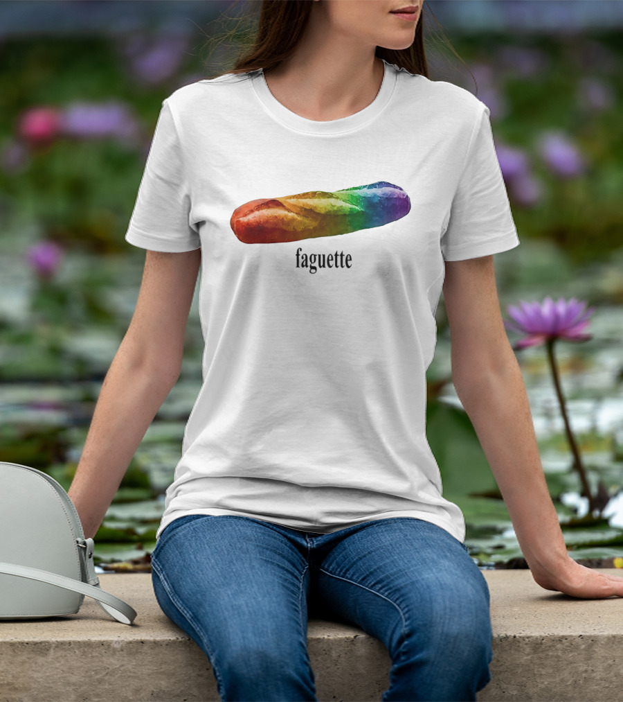Baguette Rainbow Faguette LGBT Pride Colorful Bakery Equality T-Shirt