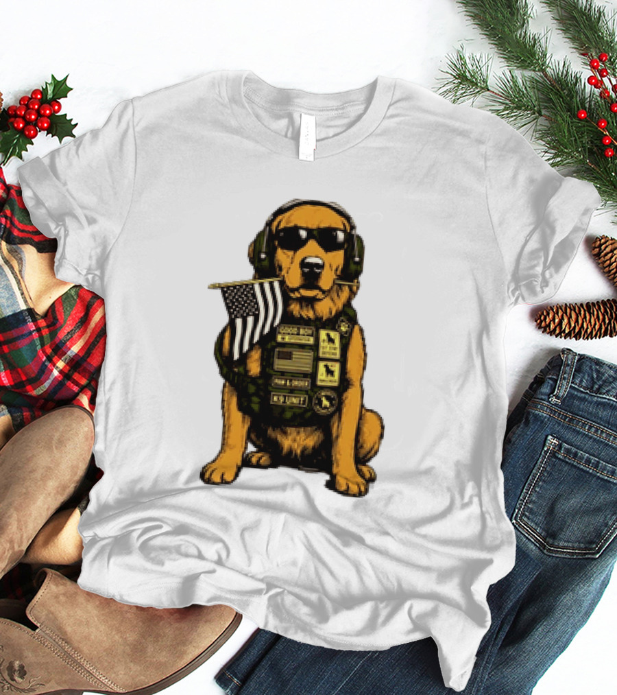 Good Boy Operator K9 Unit Can I Pet That Dog Paw & Order T-Shirt