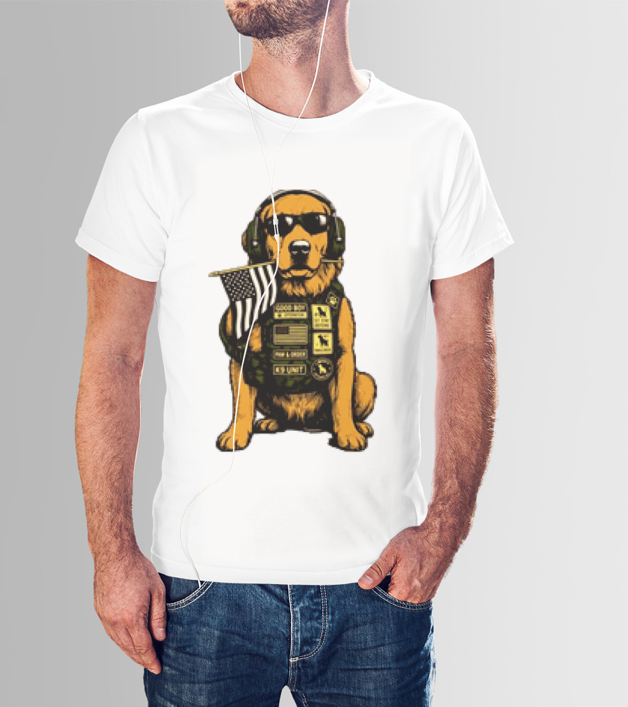 Good Boy Operator K9 Unit Can I Pet That Dog Paw & Order T-Shirt