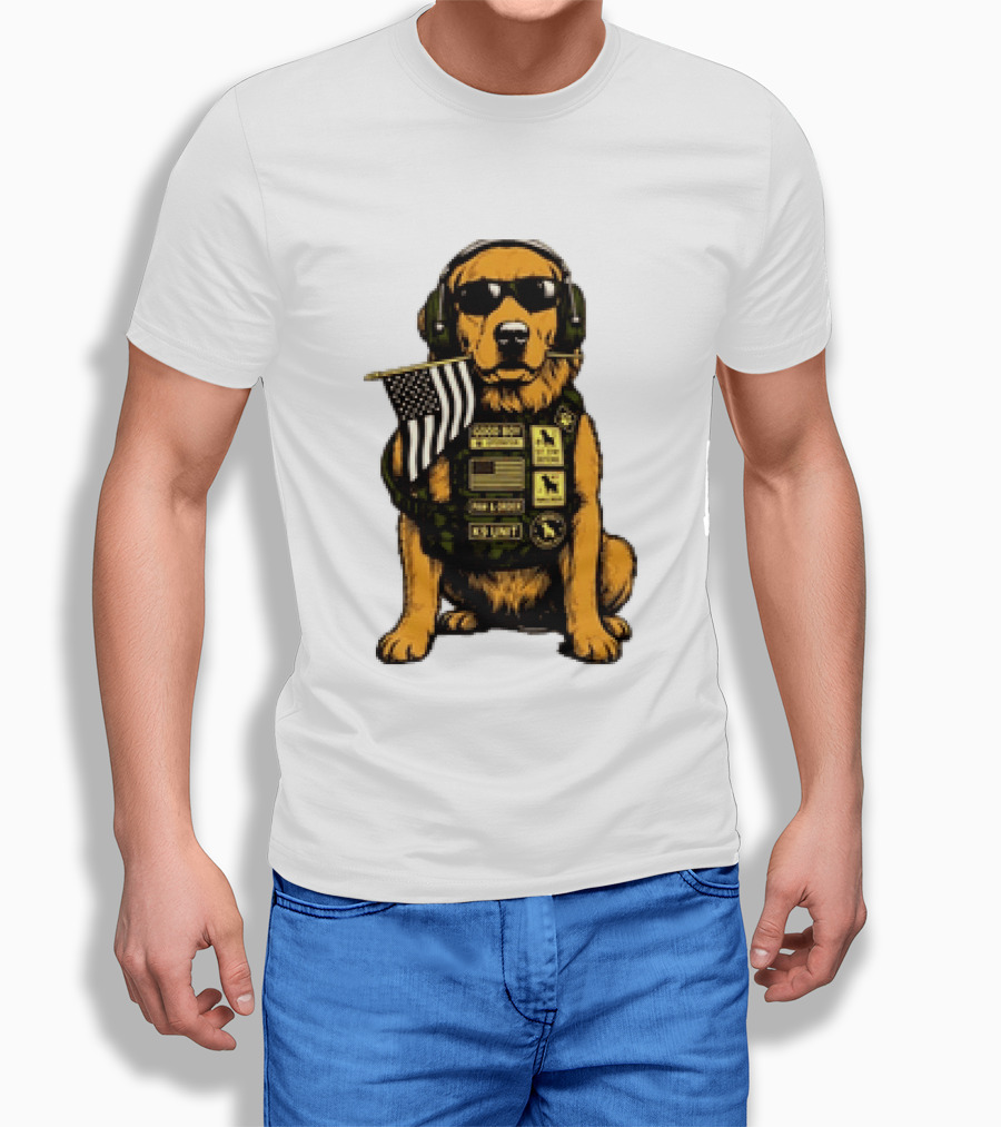 Good Boy Operator K9 Unit Can I Pet That Dog Paw & Order T-Shirt