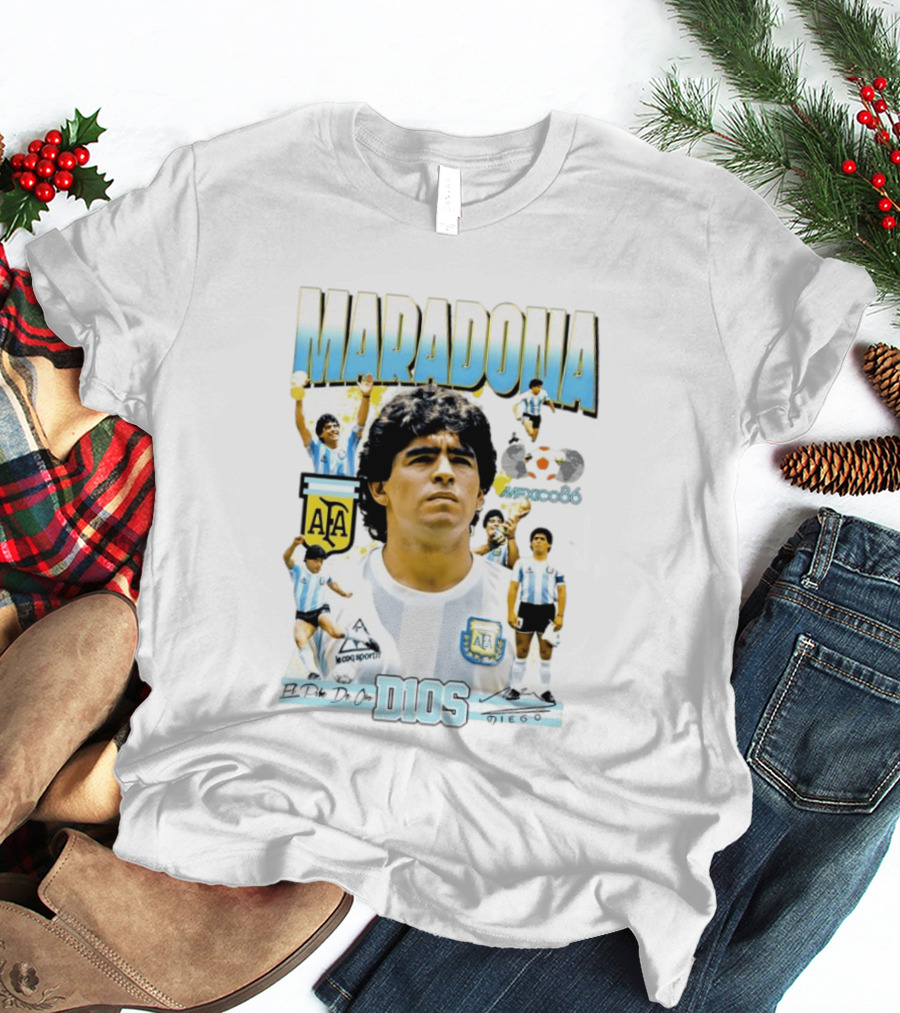Diego Maradona AFA El Pibe De Oro D10S Mexico 86 T-Shirt