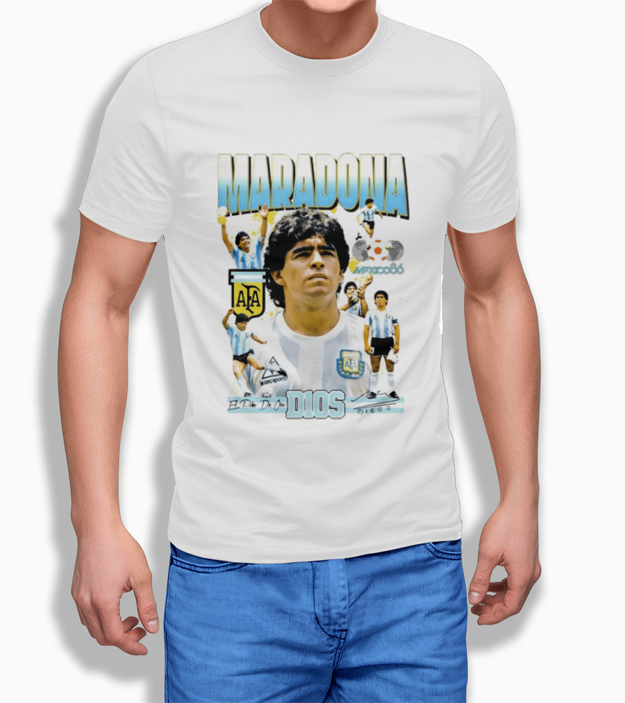 Diego Maradona AFA El Pibe De Oro D10S Mexico 86 T-Shirt