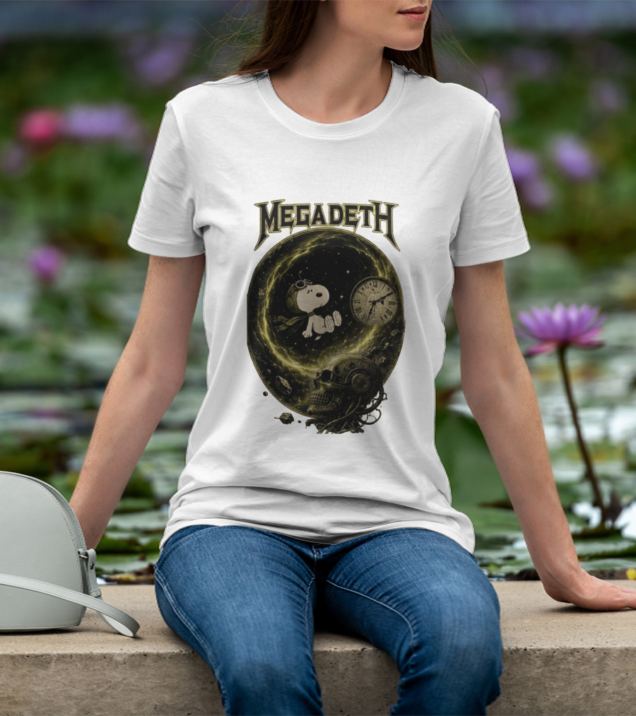 Snoopy Megadeth Countdown To Extinction Music Collaboration T-Shirt