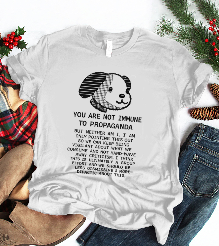 Snoopy You Are Not Immune To Propaganda Stay Vigilant T-Shirt
