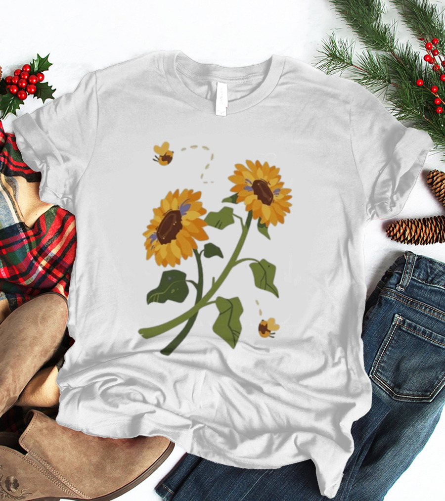 Sunflower Good Times With Sunflowers Bees And Scar Suowers T-Shirt