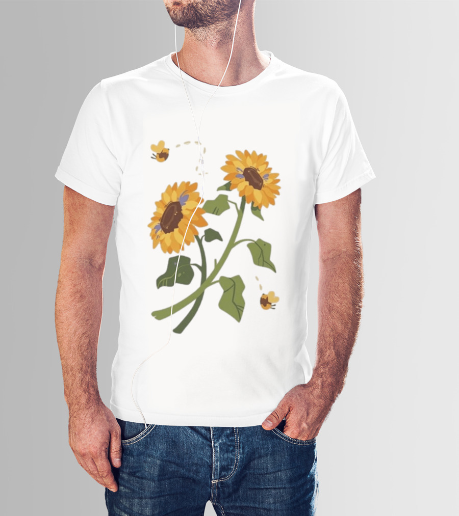 Sunflower Good Times With Sunflowers Bees And Scar Suowers T-Shirt