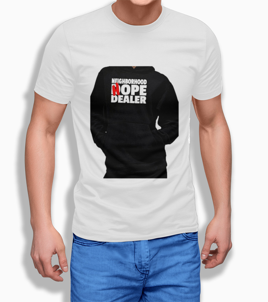 Neighborhood Hope Dealer Bold Red And White T-Shirt