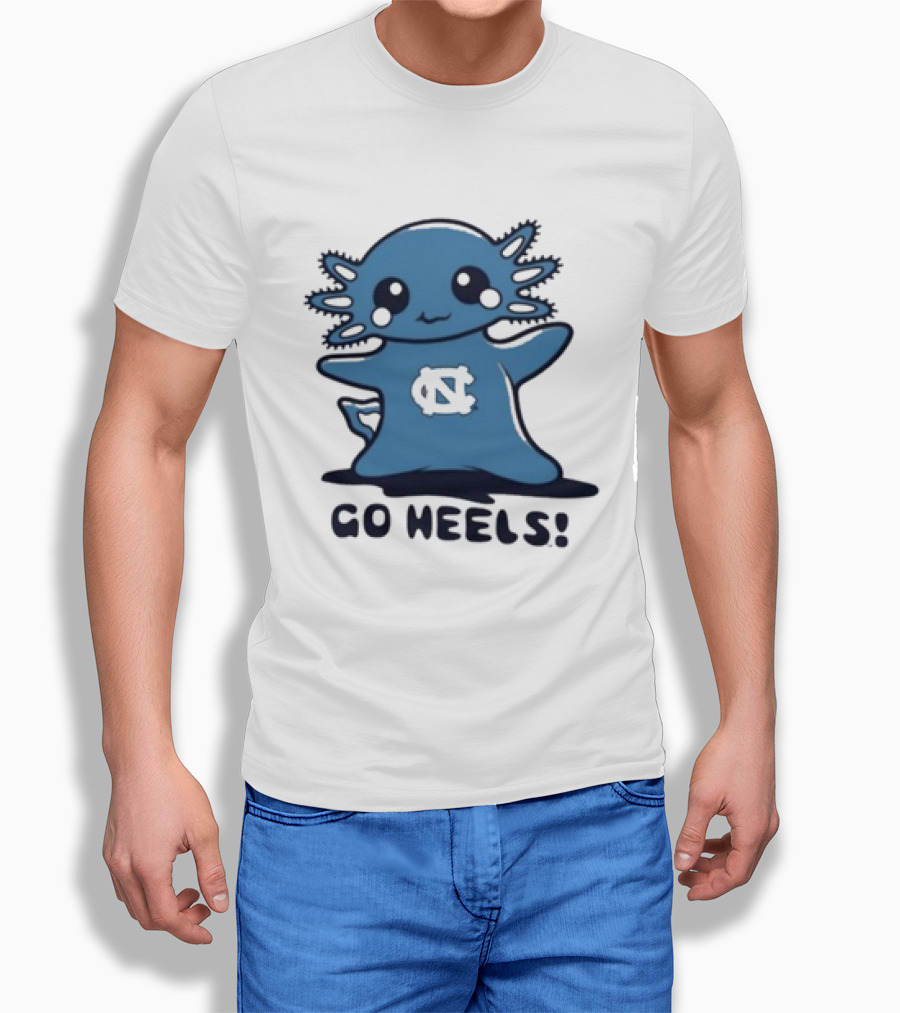 UNC Axolotl Go Heels Cute College Sports T-Shirt