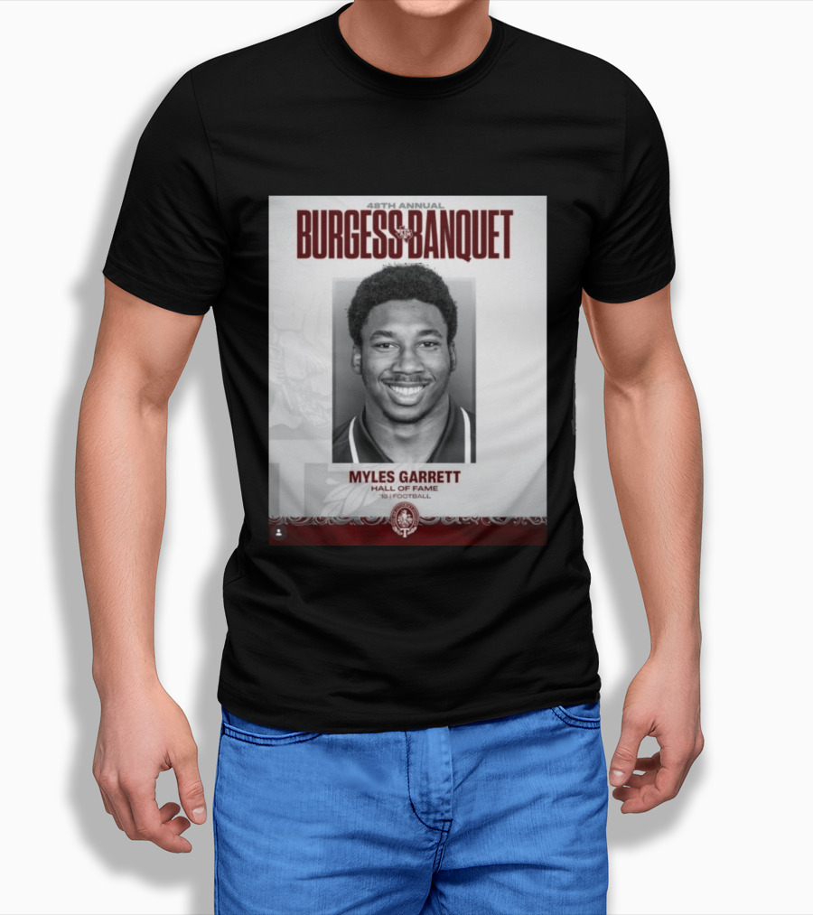 48th Annual Burgess Banquet Myles Garrett Hall Of Fame Football T-Shirt