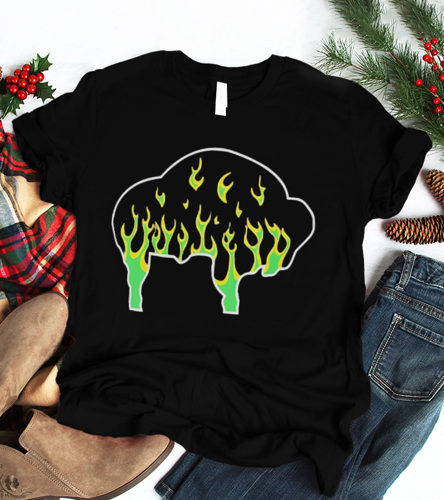 Buffalo Flaming Buffalo Fire T-Shirt